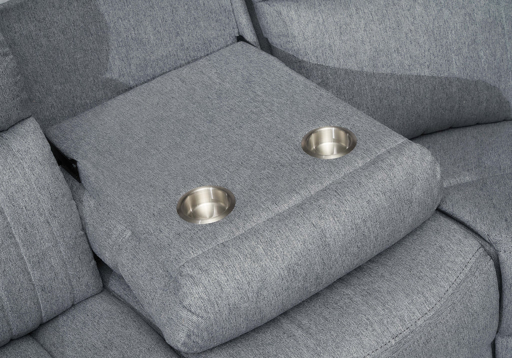 Monte Electric Recliner Sofa Grey 3 Seater