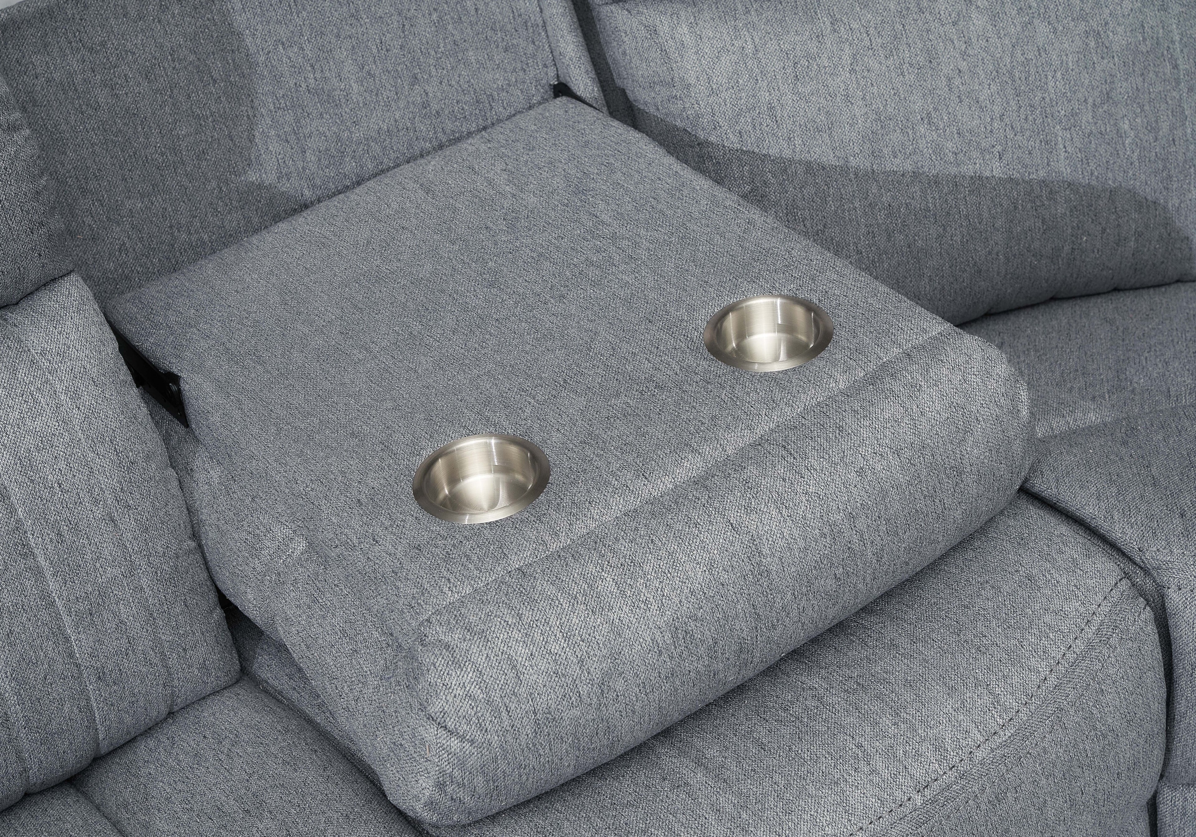 Monte Electric Recliner Sofa Grey 3 Seater