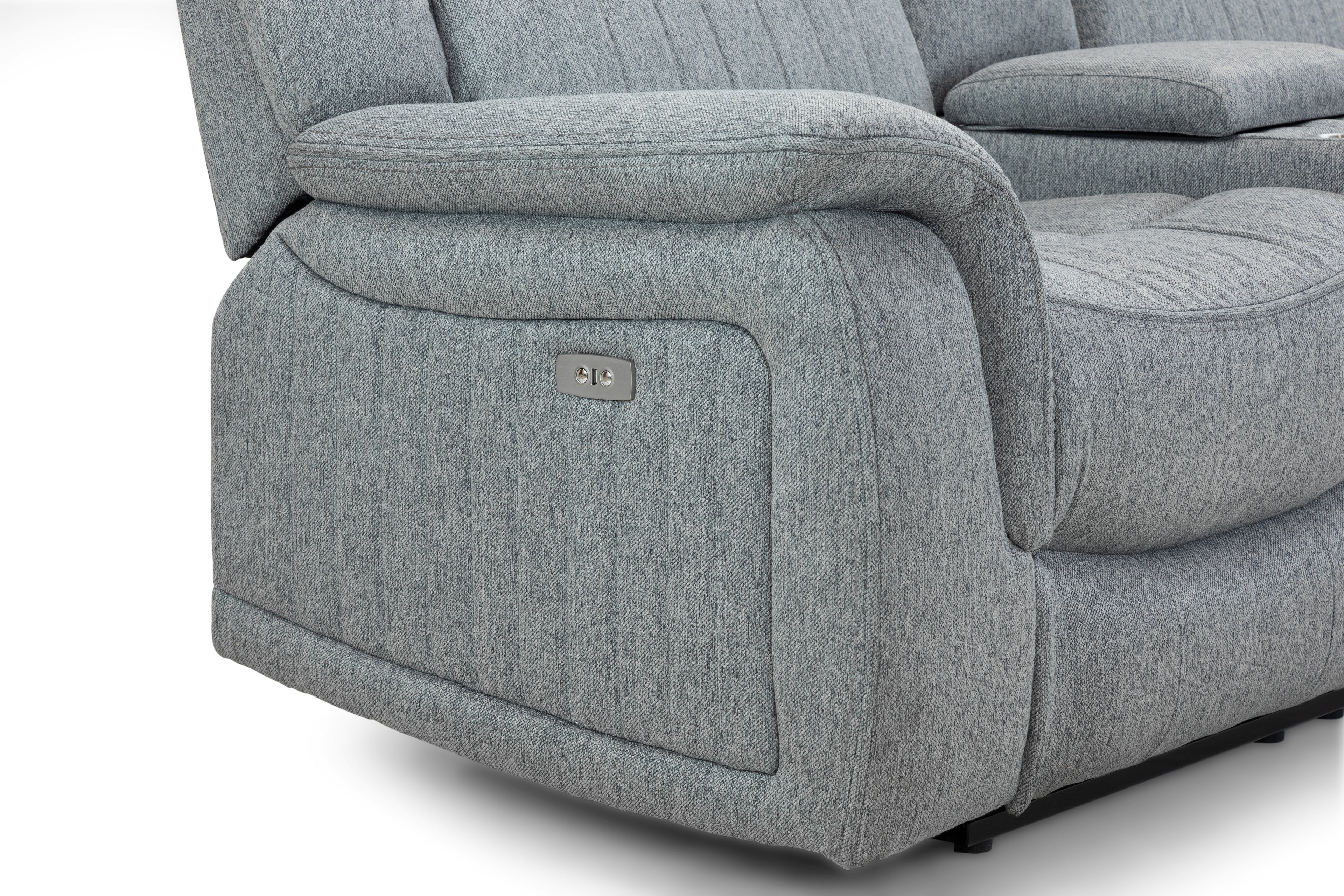 Monte Electric Recliner Sofa Grey 3 Seater