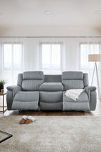 Monte Electric Recliner Sofa Grey 3 Seater