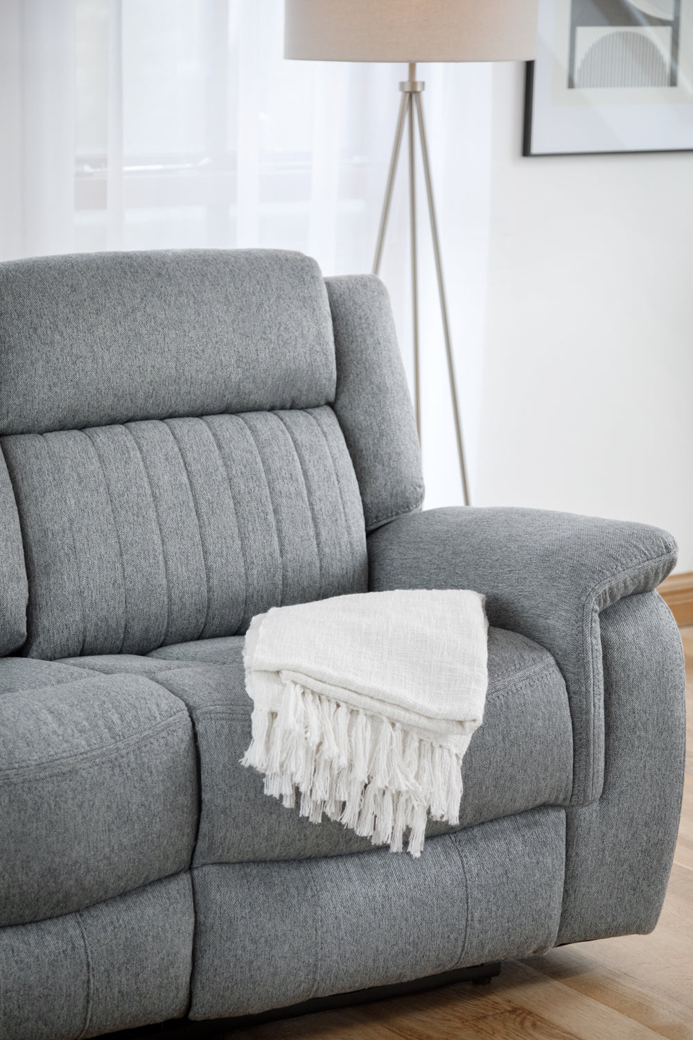 Monte Electric Recliner Sofa Grey 3 Seater