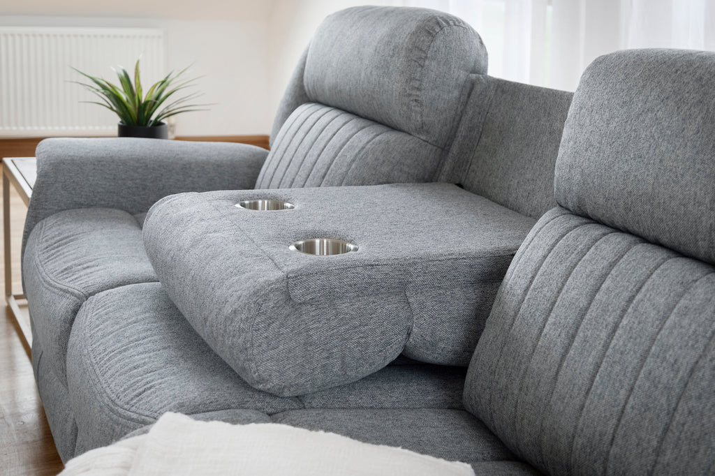 Monte Electric Recliner Sofa Grey 3 Seater