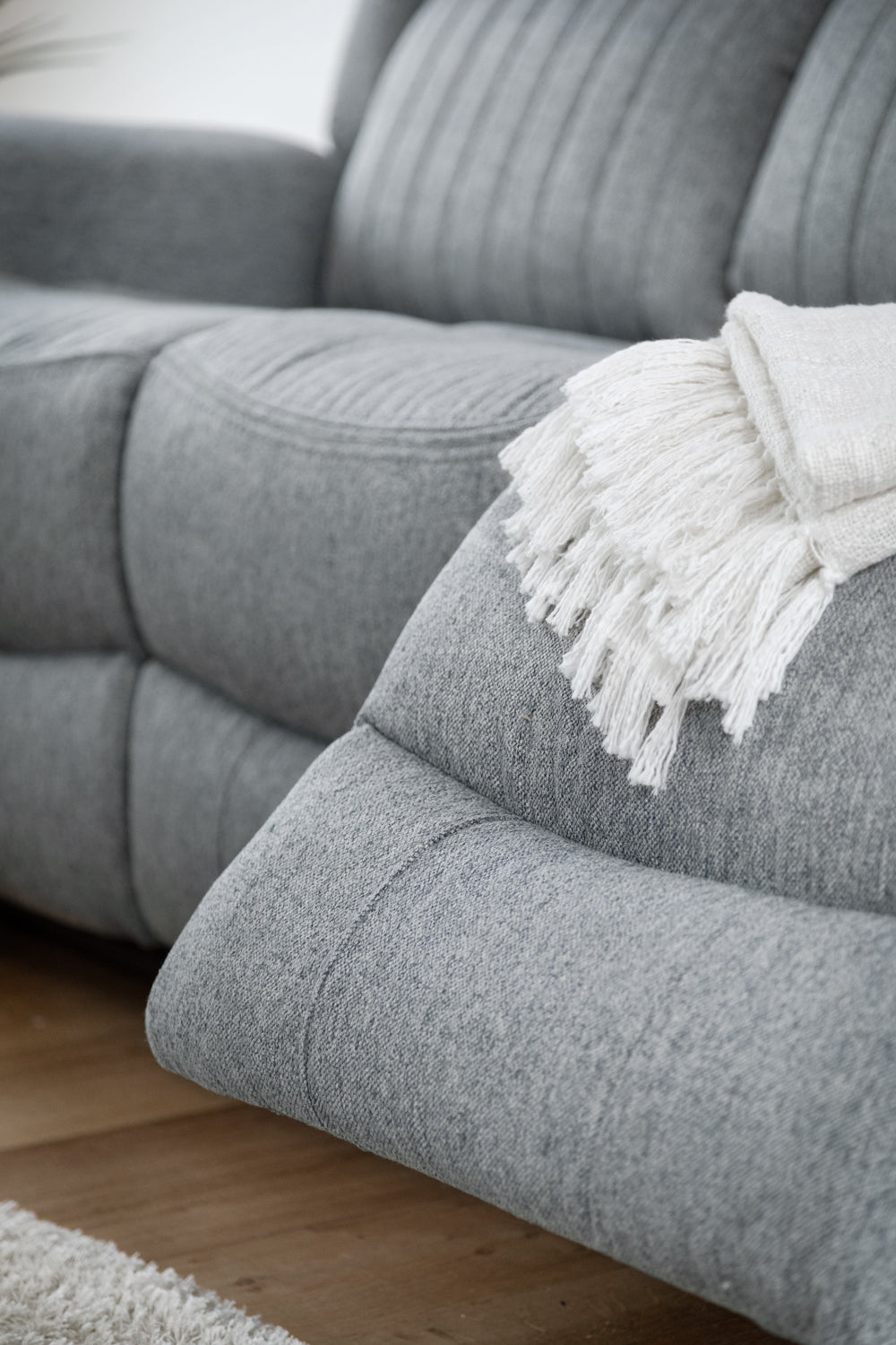Monte Electric Recliner Sofa Grey 3 Seater