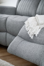 Monte Electric Recliner Sofa Grey 3 Seater