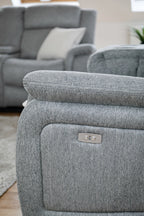 Monte Electric Recliner Sofa Grey 3 Seater