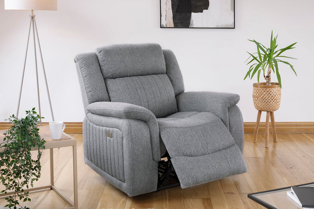 Monte Electric Recliner Sofa Grey Armchair