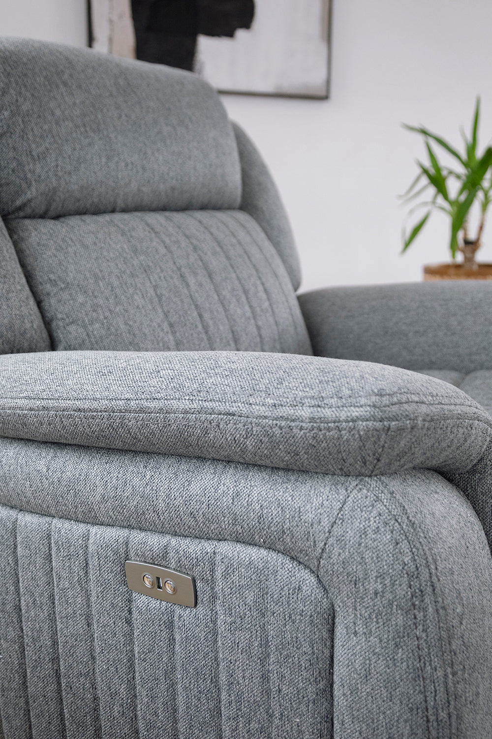 Monte Electric Recliner Sofa Grey Armchair