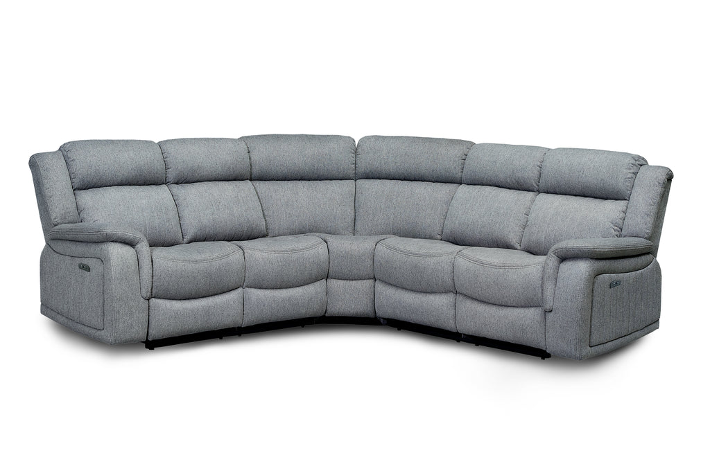 Monte Electric Recliner Sofa Grey Large Corner