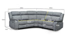 Monte Electric Recliner Sofa Grey Large Corner