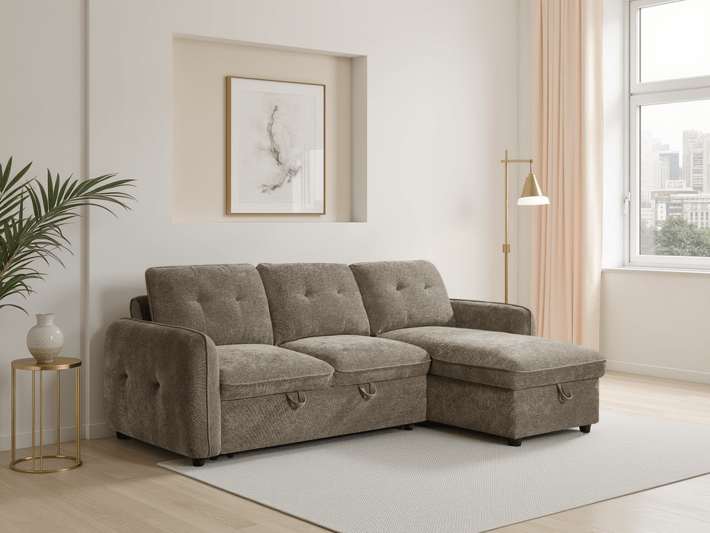 Pace Sofabed Brown Universal Corner - Sofa Sloth