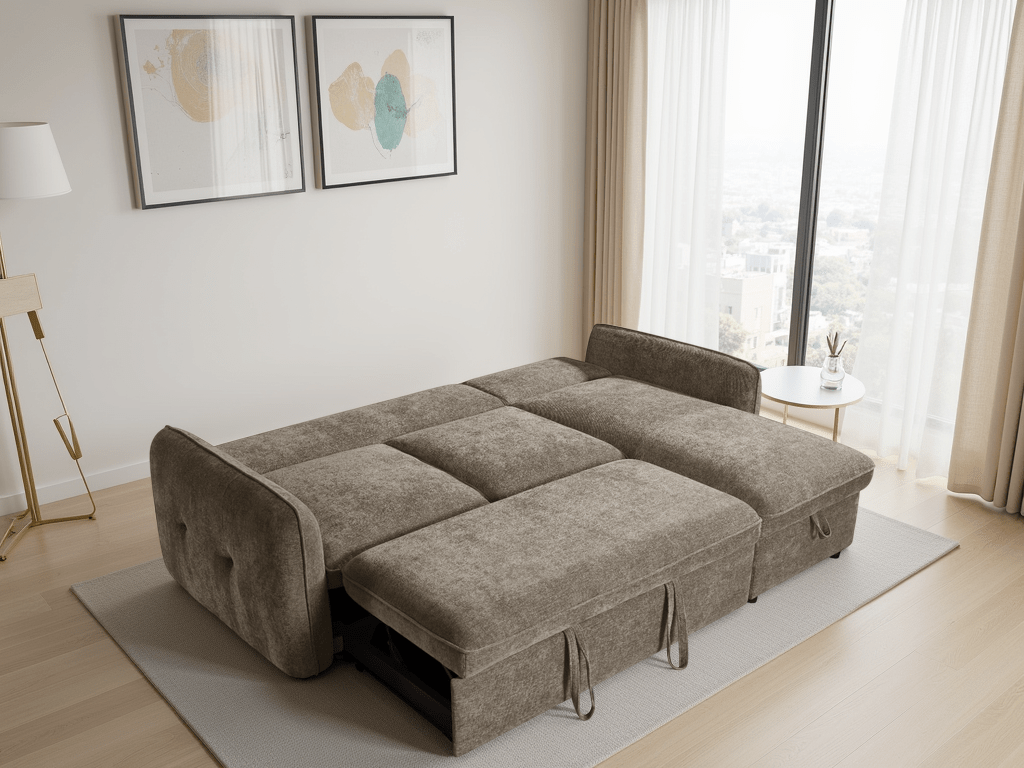 Pace Sofabed Brown Universal Corner - Sofa Sloth
