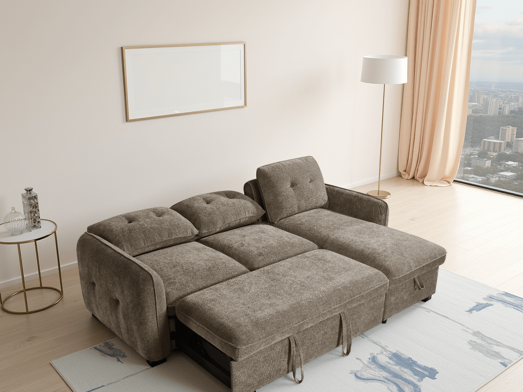 Pace Sofabed Brown Universal Corner - Sofa Sloth