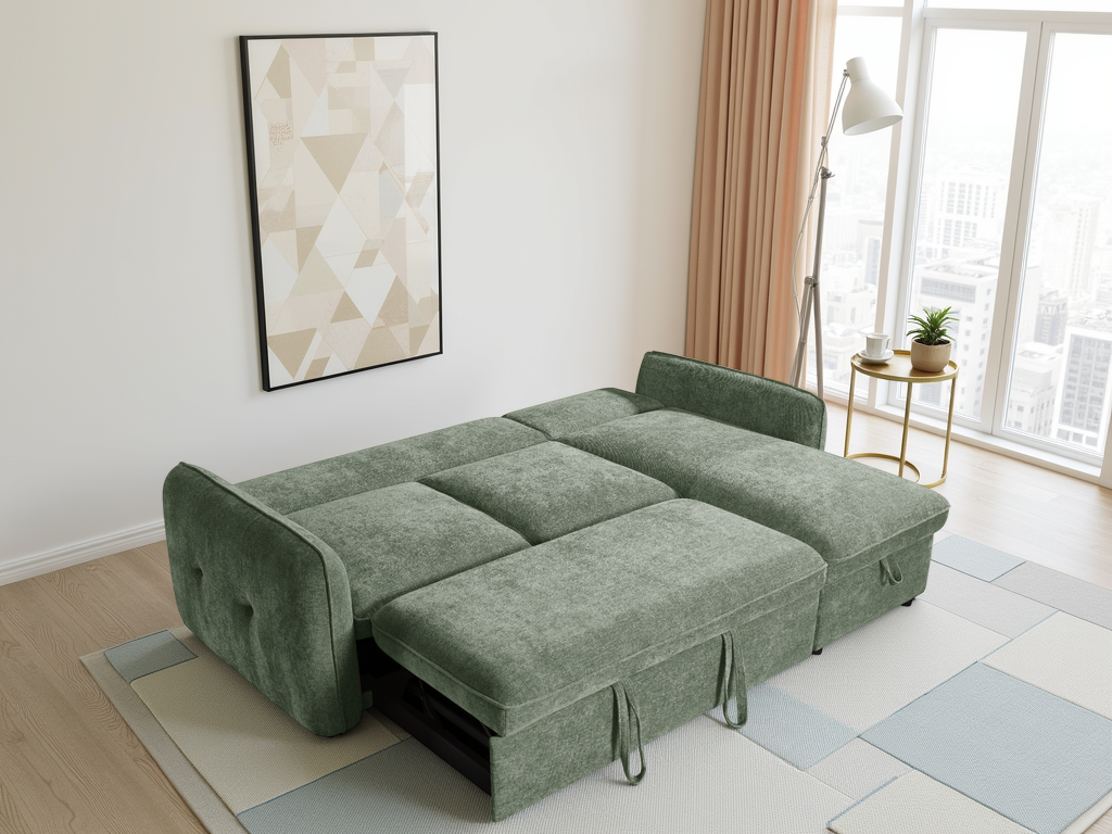 Pace Sofabed Green Universal Corner