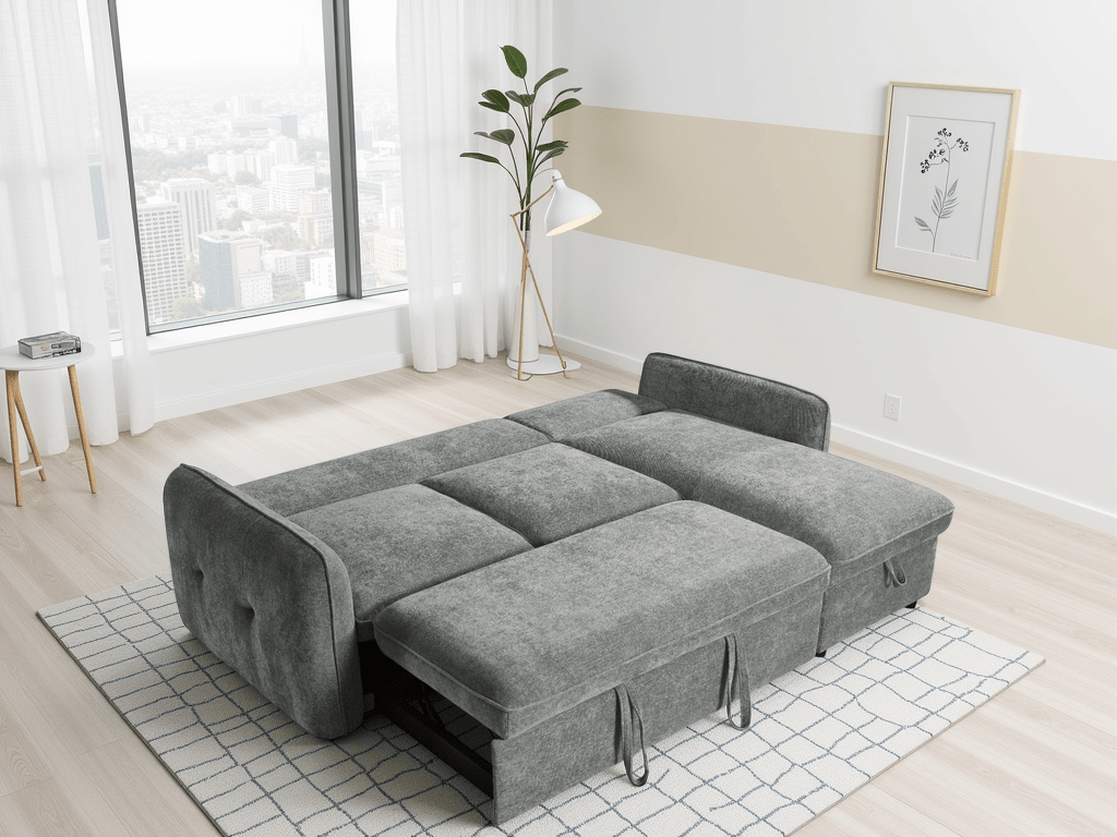 Pace Sofabed Grey Universal Corner - Sofa Sloth