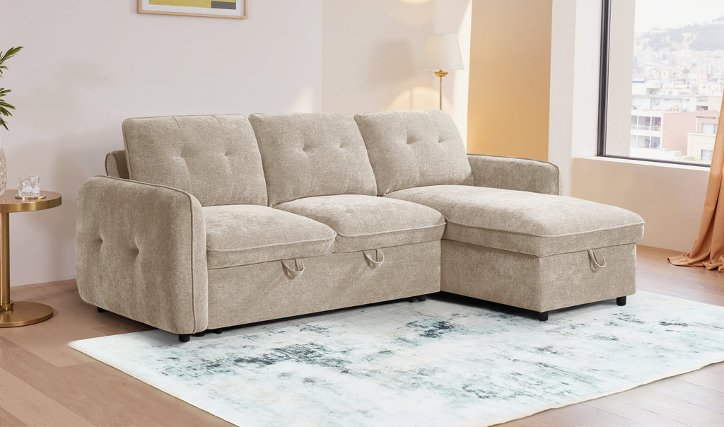 Pace Sofabed Beige Universal Corner - Sofa Sloth