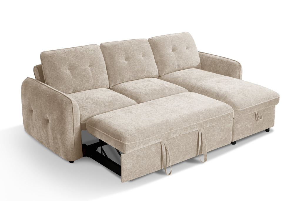 Pace Sofabed Beige Universal Corner - Sofa Sloth