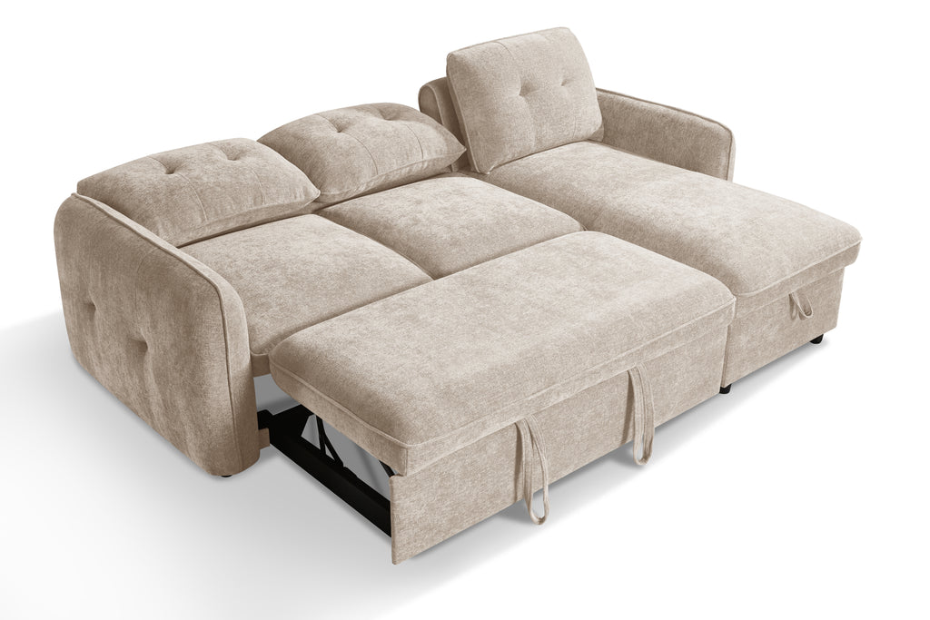 Pace Sofabed Beige Universal Corner - Sofa Sloth