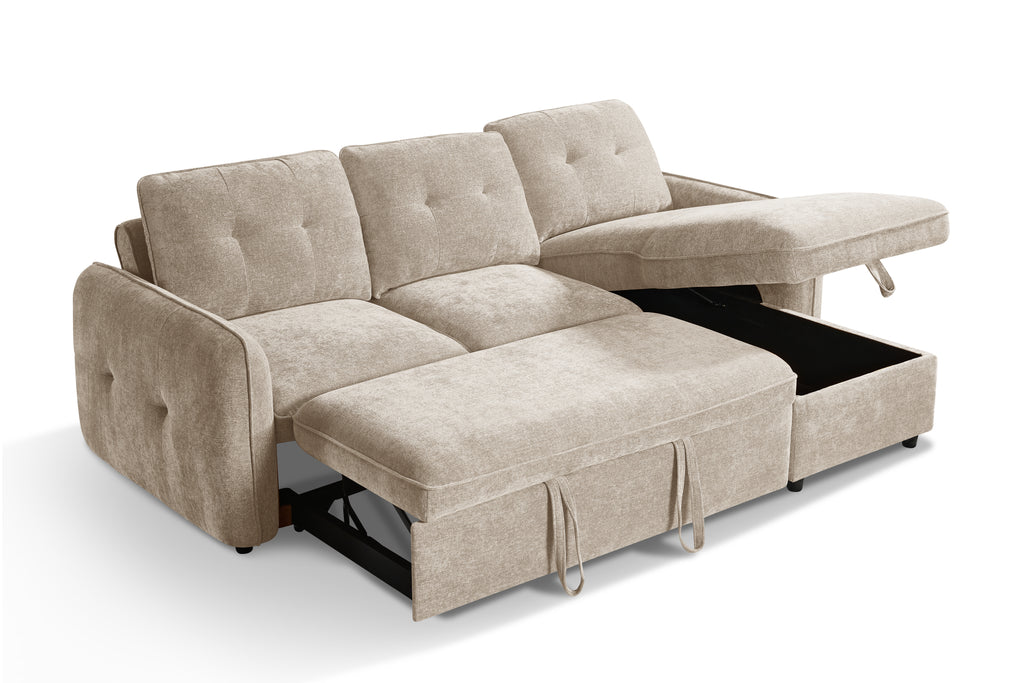 Pace Sofabed Beige Universal Corner - Sofa Sloth