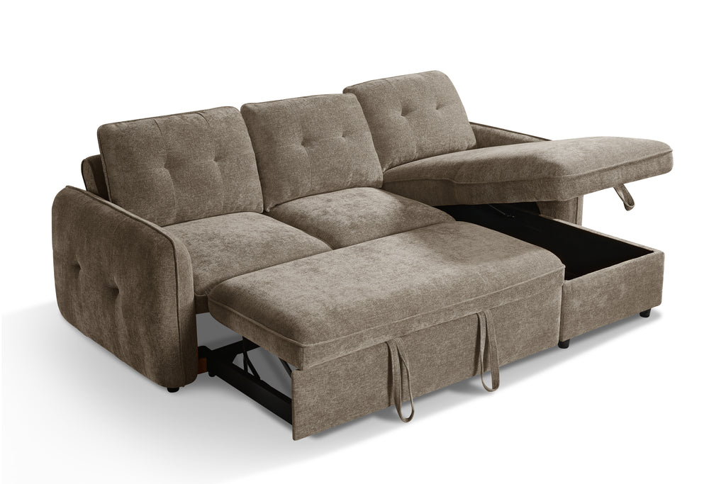 Pace Sofabed Brown Universal Corner - Sofa Sloth