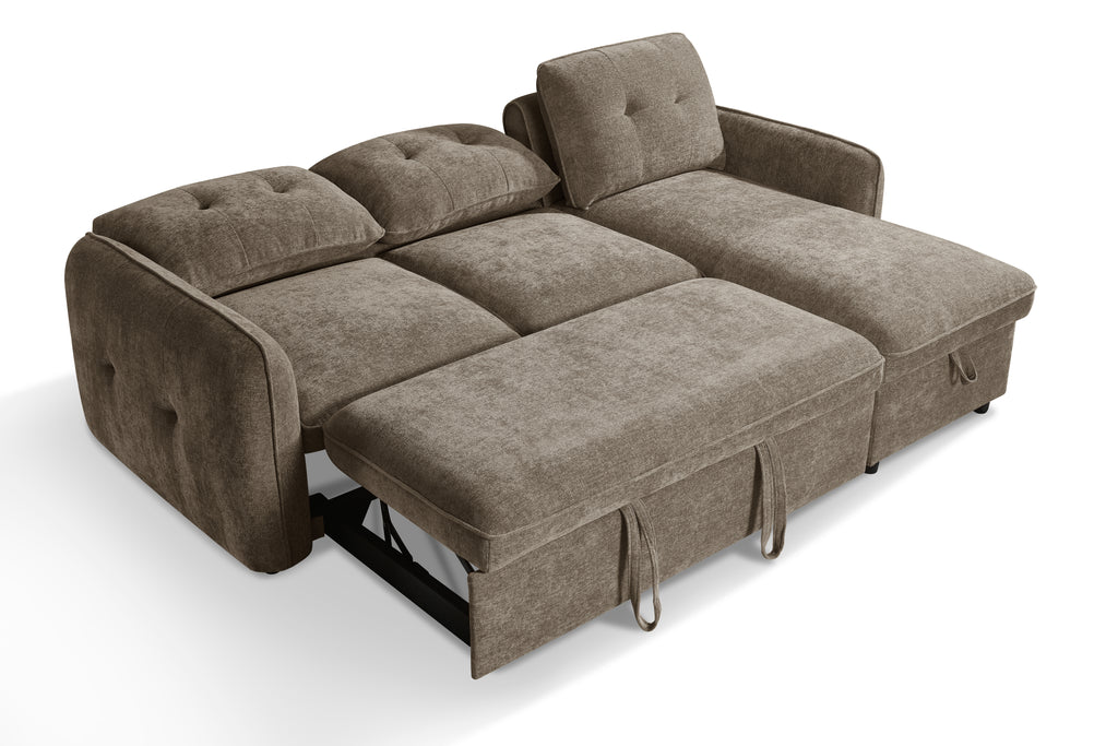 Pace Sofabed Brown Universal Corner - Sofa Sloth