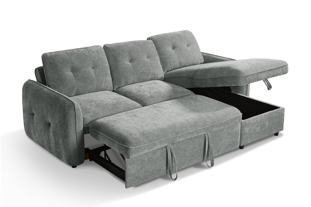 Pace Sofabed Grey Universal Corner - Sofa Sloth