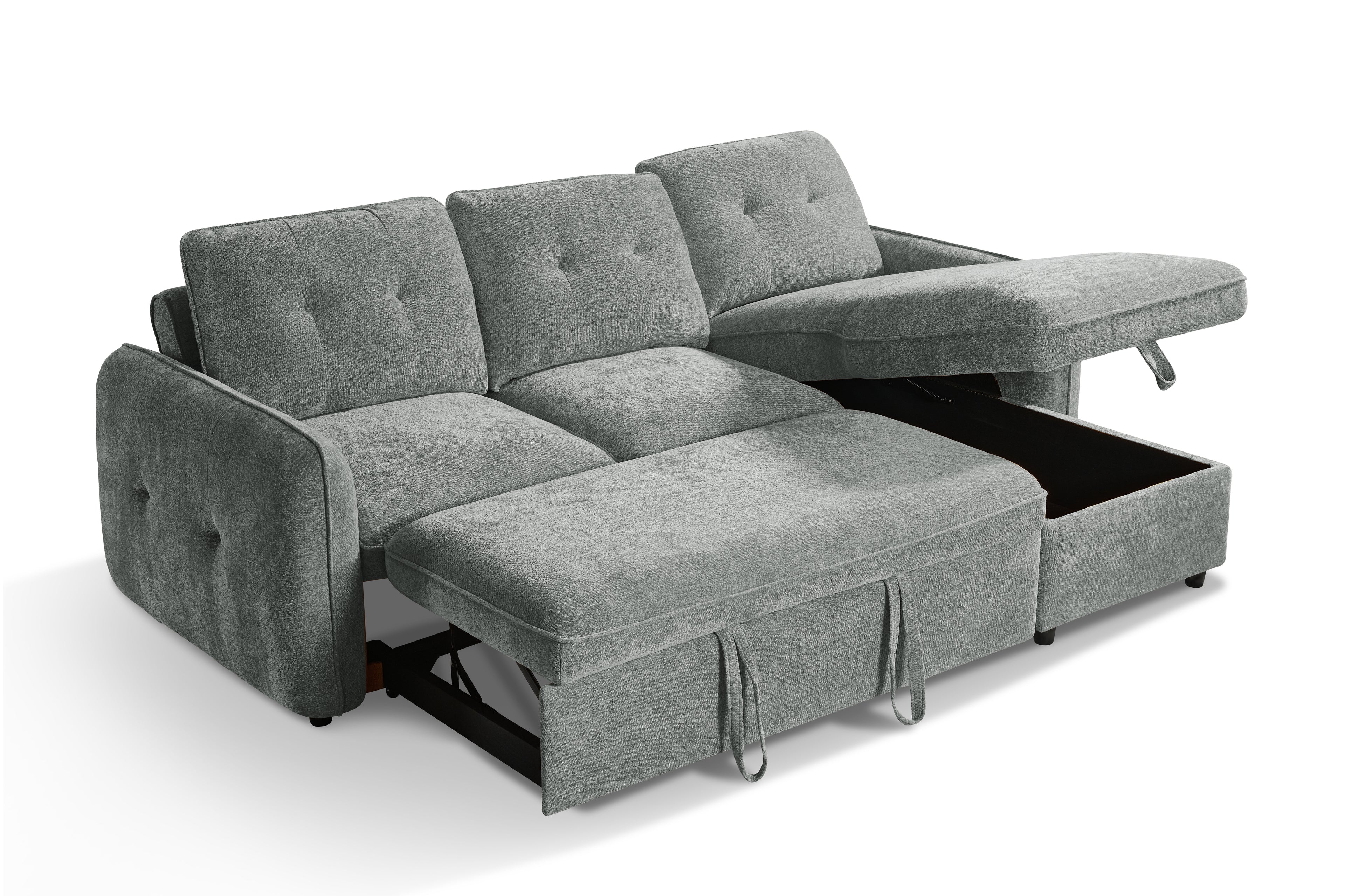 Pace Sofabed Grey Universal Corner - Sofa Sloth