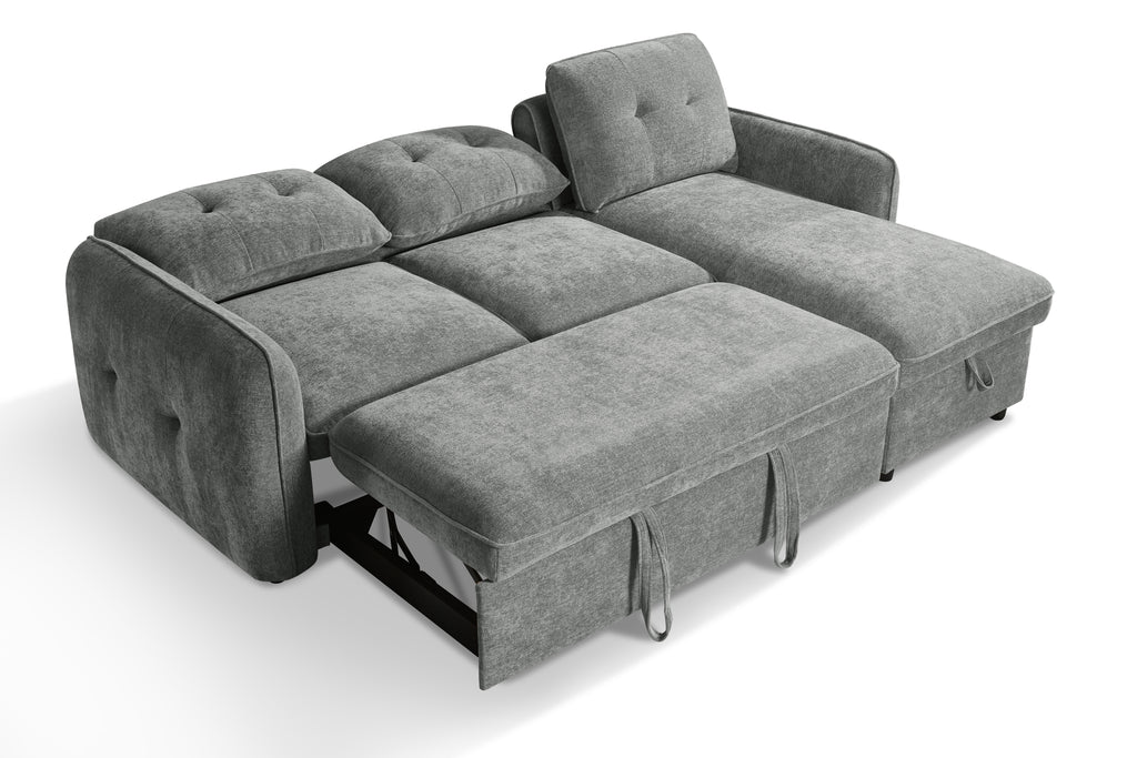Pace Sofabed Grey Universal Corner - Sofa Sloth
