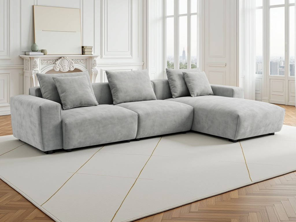Barley Sofa Grey Universal Corner