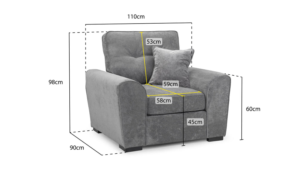 Napper Sofa Grey Armchair