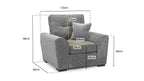 Napper Sofa Grey Armchair
