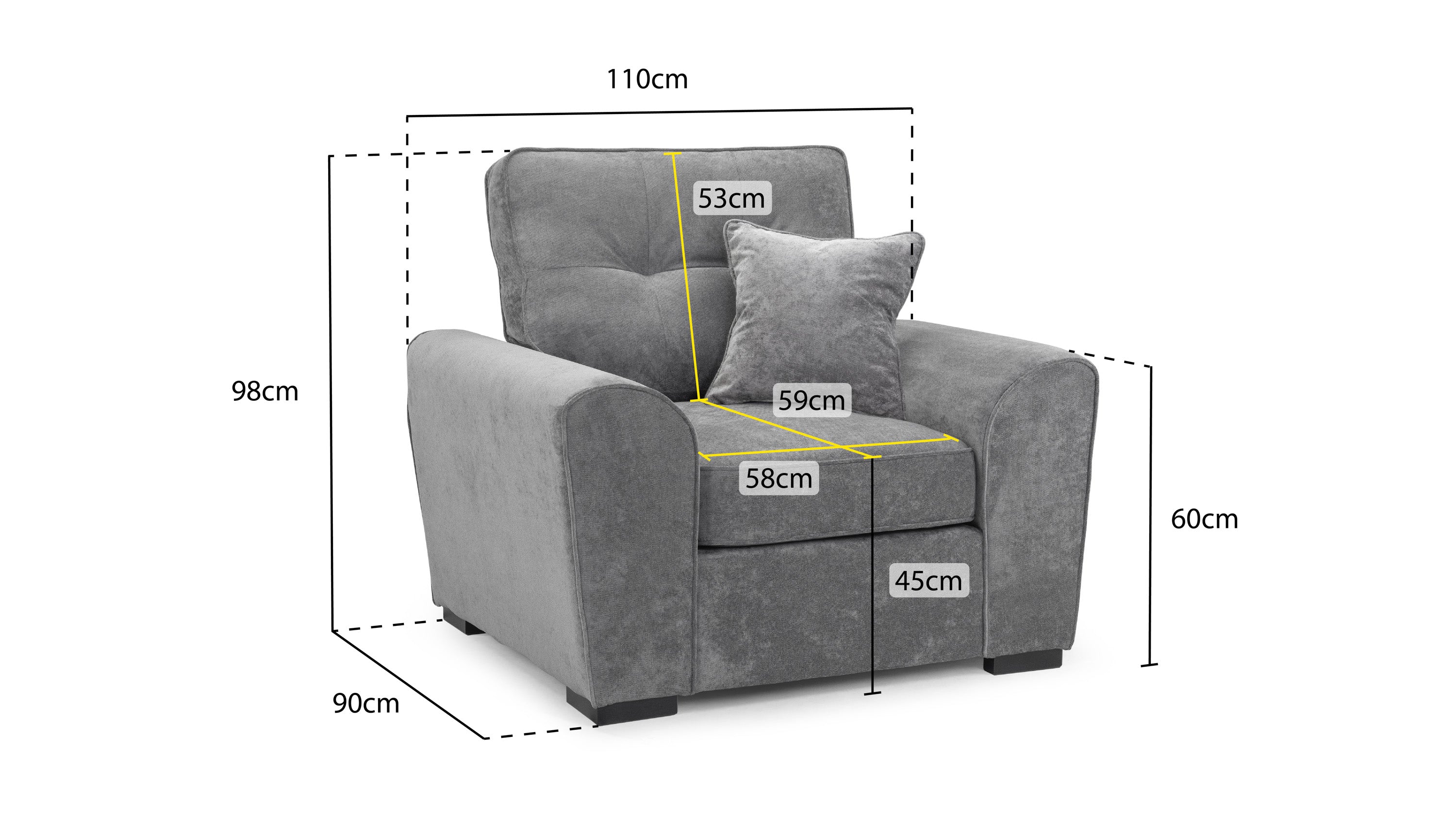 Napper Sofa Grey Armchair