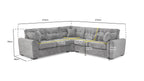 Napper Sofa Grey Large Corner