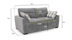 Napper Sofa Grey 3 Seater