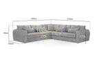 Nest Sofa Grey Large Corner