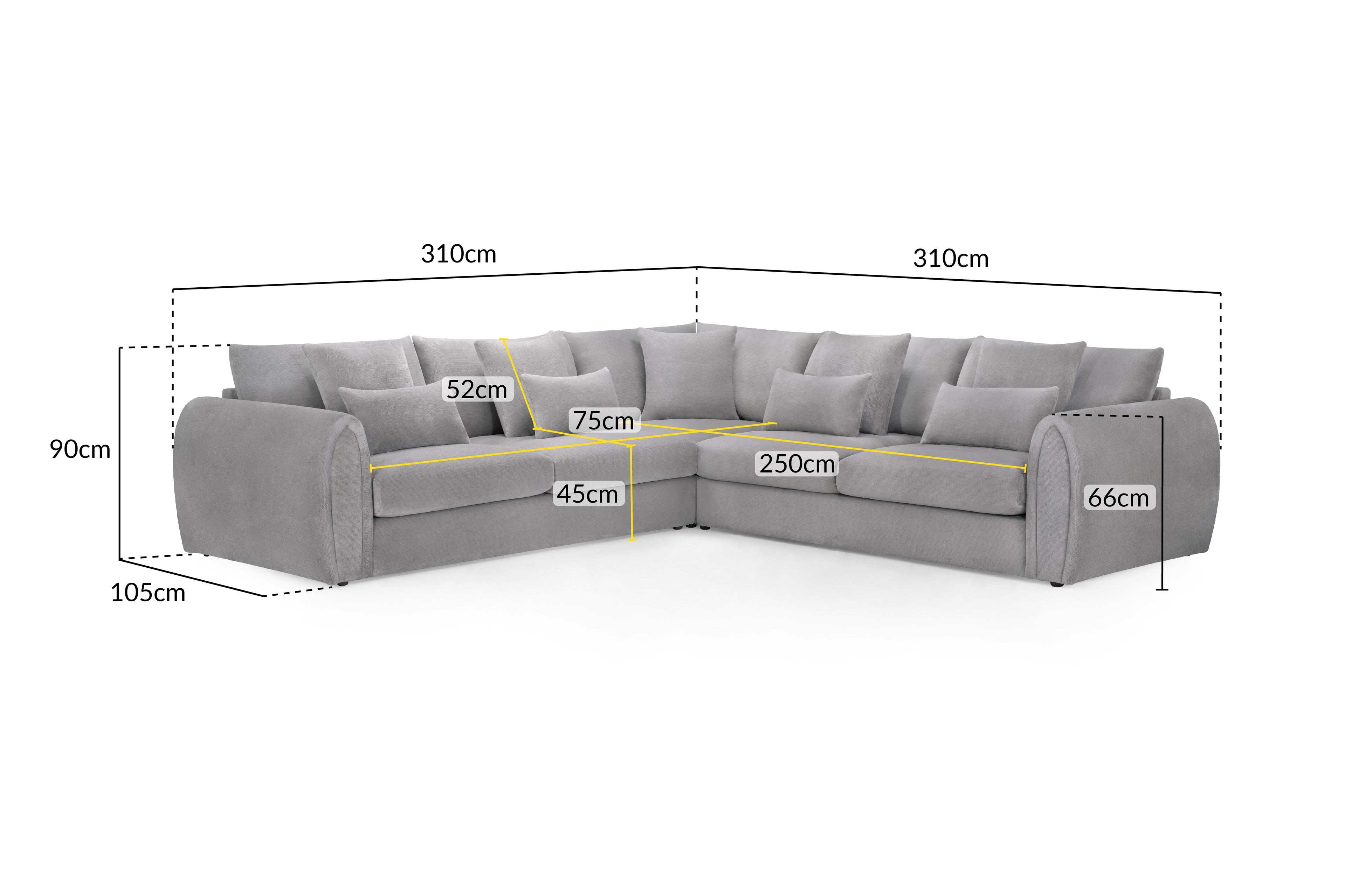 Nest Sofa Grey Large Corner