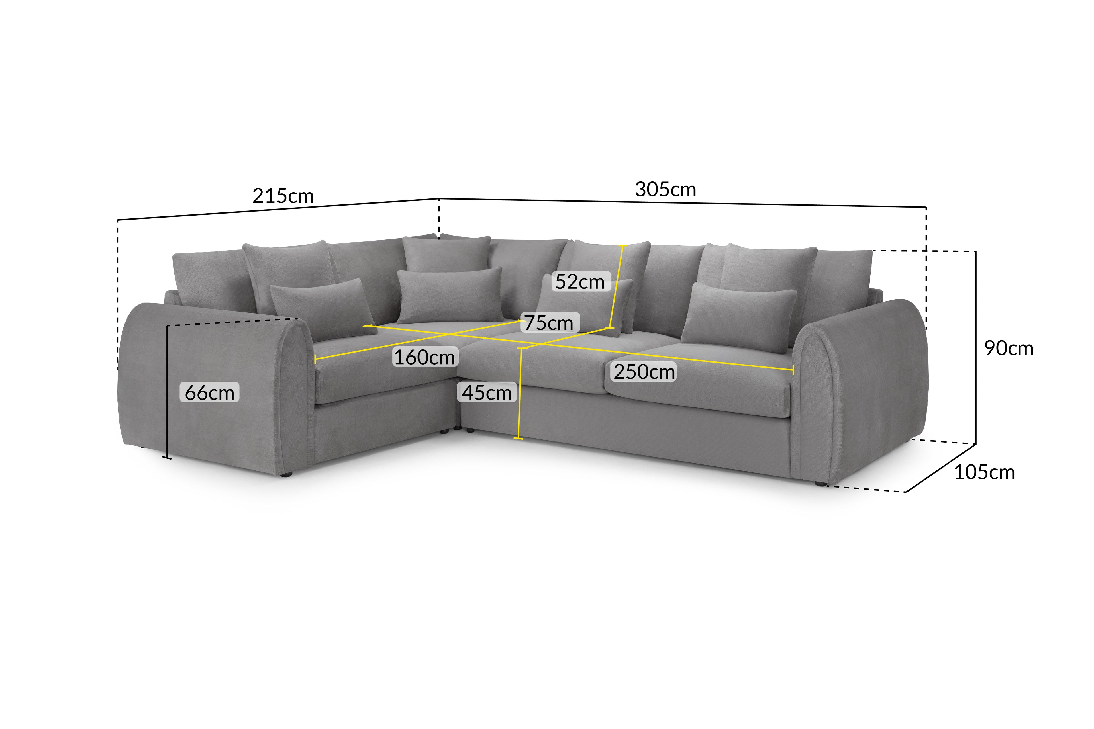Nest Sofa Grey Left Hand Facing Corner