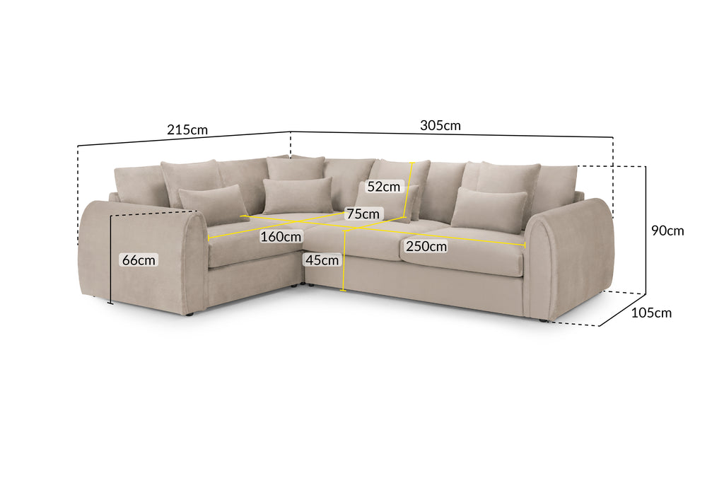 Nest Sofa Mocha Left Hand Facing Corner