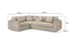 Nest Sofa Mocha Left Hand Facing Corner