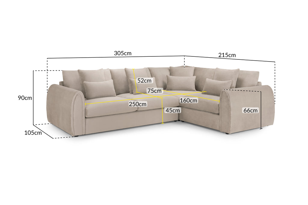 Nest Sofa Mocha Right Hand Facing Corner