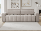 Meadow Electric Sofabed Beige 3 Seater - Sofa Sloth