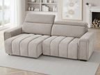 Meadow Electric Sofabed Beige 3 Seater - Sofa Sloth