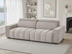 Meadow Electric Sofabed Beige 3 Seater - Sofa Sloth