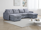 Pace Sofabed Grey U Shape Corner