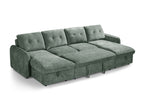 Pace Sofabed Green U Shape Corner - Sofa Sloth
