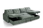 Pace Sofabed Green U Shape Corner - Sofa Sloth