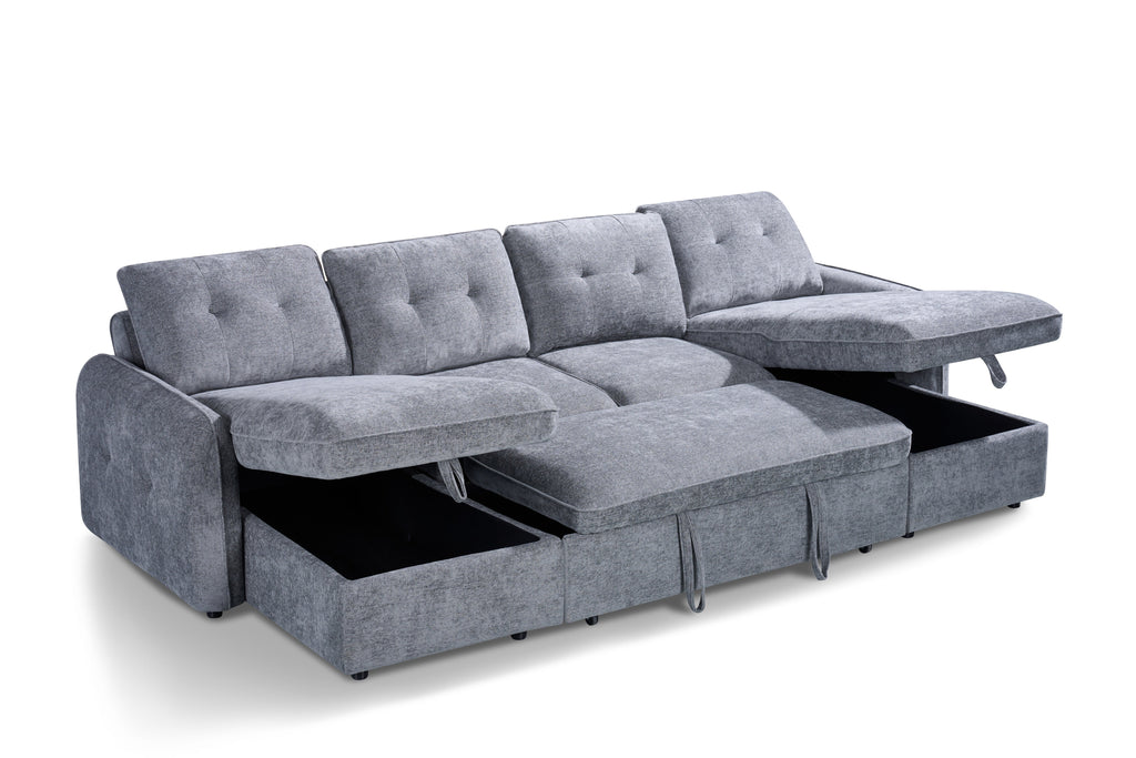 Pace Sofabed Grey U Shape Corner