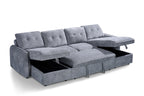 Pace Sofabed Grey U Shape Corner