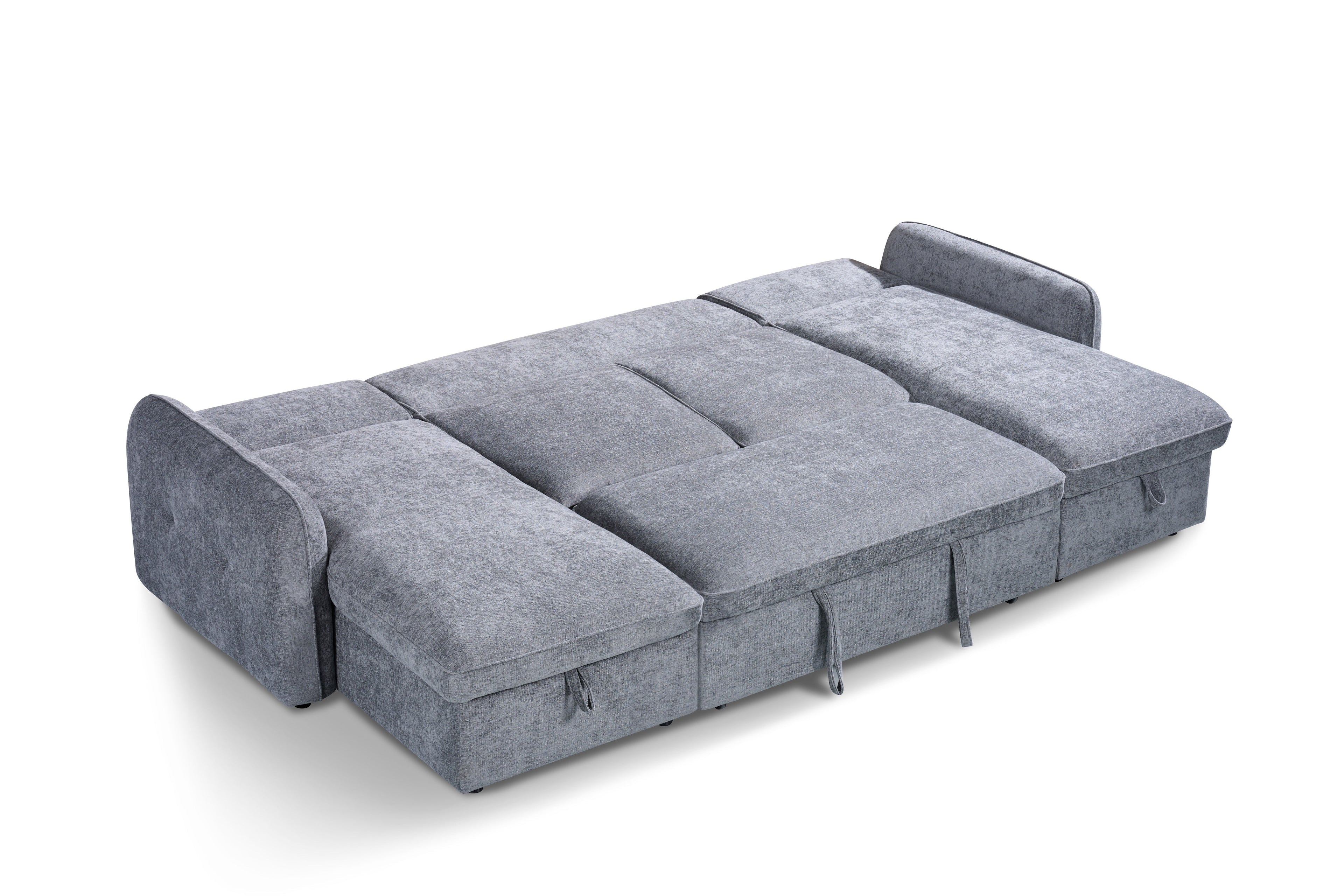 Pace Sofabed Grey U Shape Corner