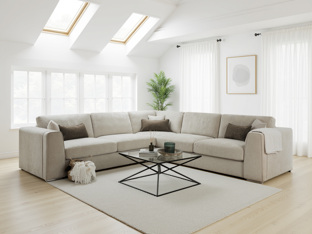 Palma Sofa Beige Large Corner