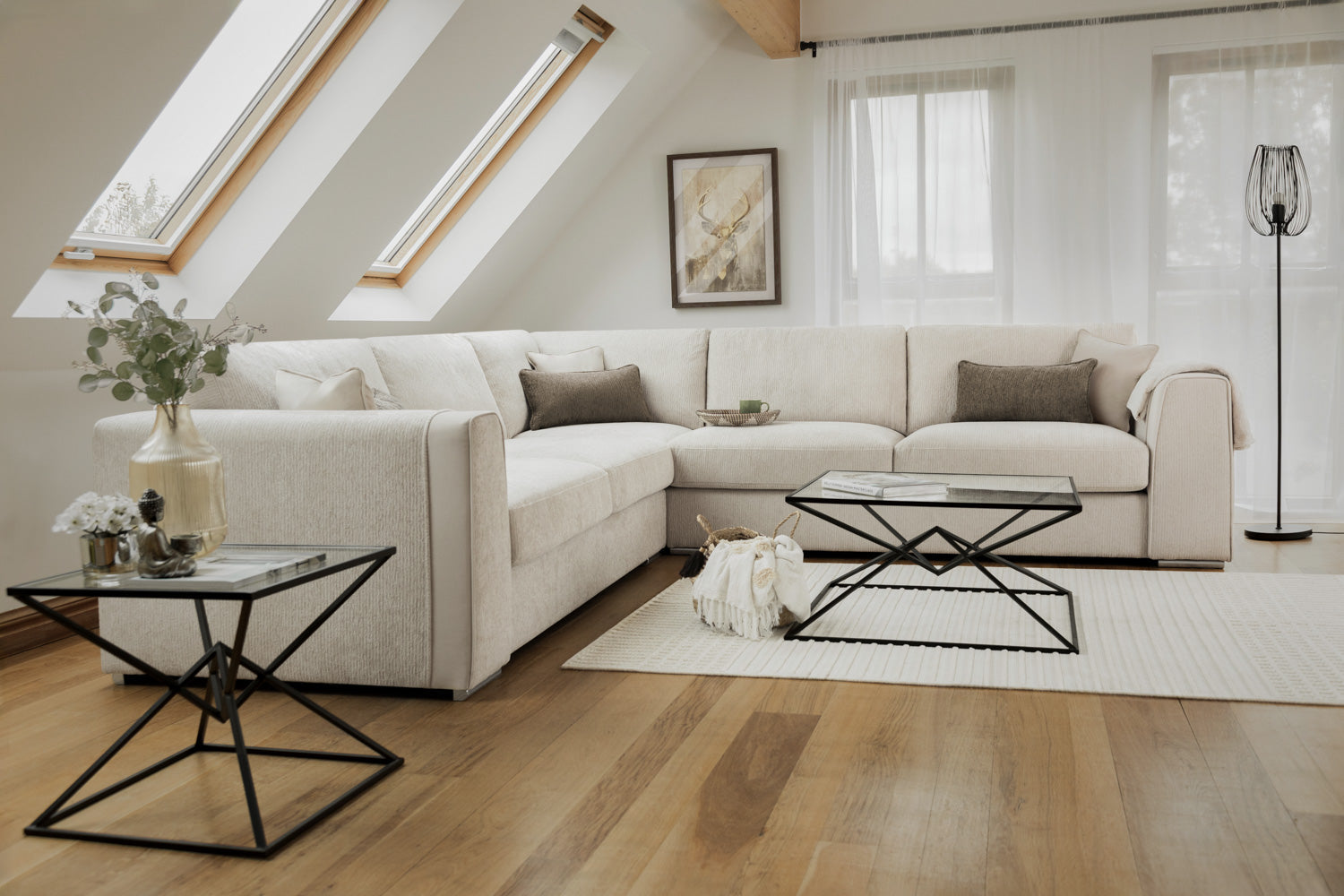 Palma Sofa Beige Large Corner